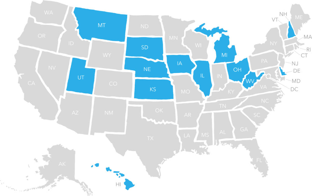 Map of Essential Community Provider Reviews States Performing Plan Management Functions Plan Year 2026